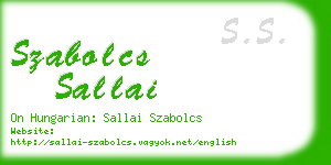 szabolcs sallai business card